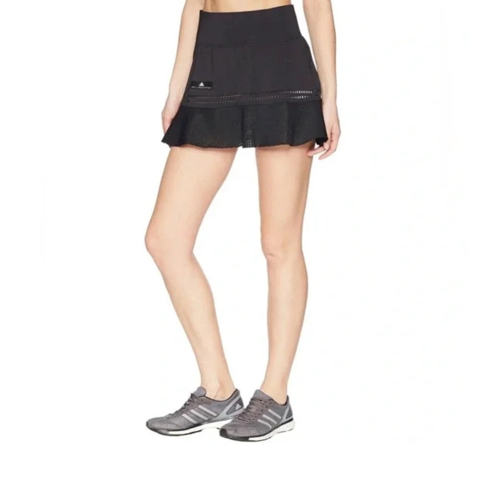 Adidas by Stella McCartney Black Barricade Tennis prep Mini Skirt XS sporty - Picture 3 of 14